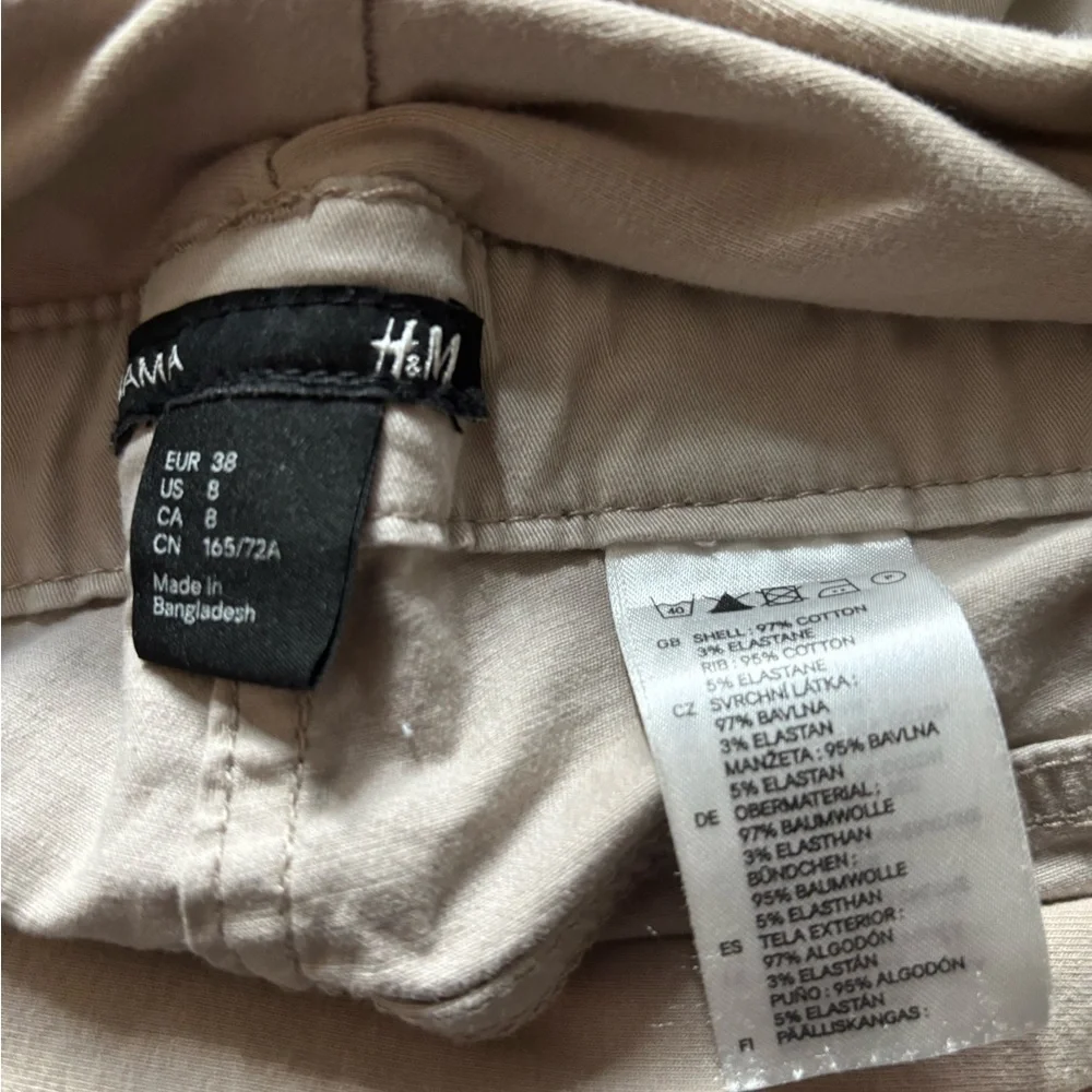 H&M Beige Maternity pants size 8 - Picture 4 of 5